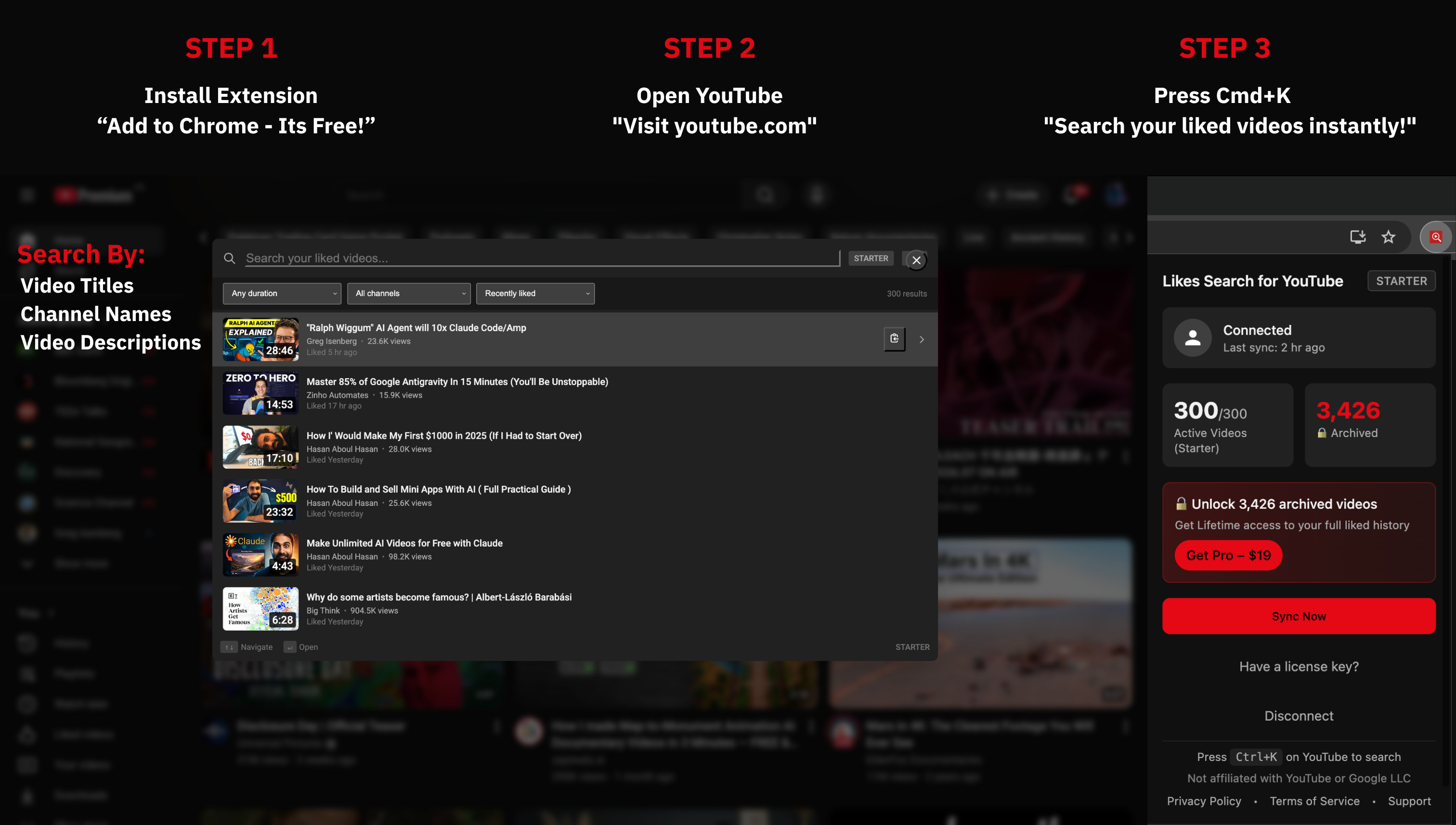 YouTube Likes Search Demo