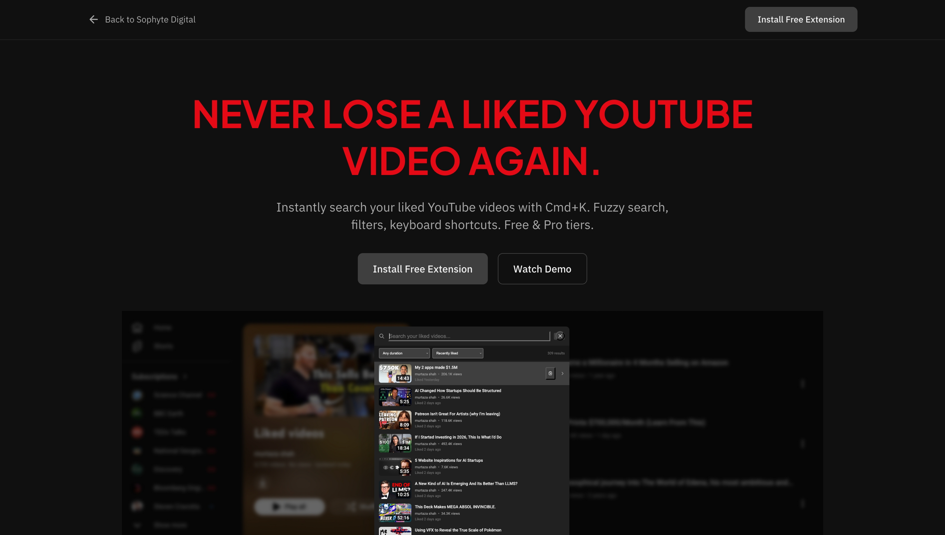 Likes Search for YouTube project thumbnail